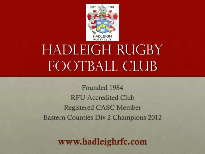 hadleigh rugby football club