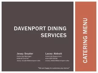 Davenport dining services