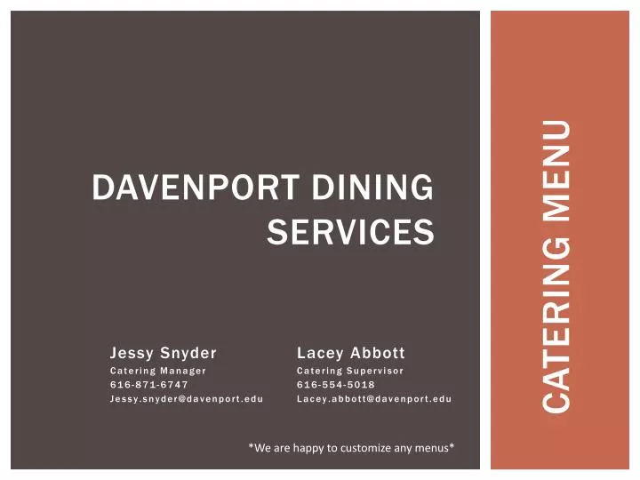 davenport dining services