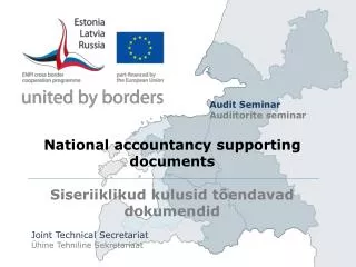 National accountancy supporting documents Siseriiklikud kulusid tõendavad dokumendid
