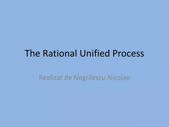 the rational unified process