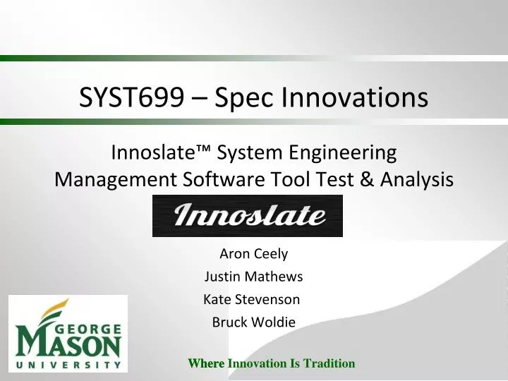 syst699 spec innovations