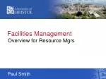 Facilities Management - slide 1