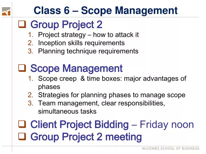 class 6 scope management