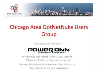 Chicago Area DotNetNuke Users Group