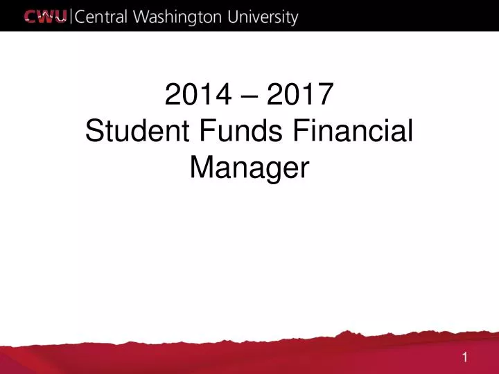 2014 2017 student funds financial manager