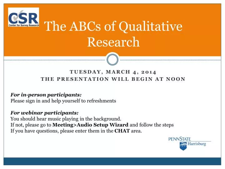 the abcs of qualitative research