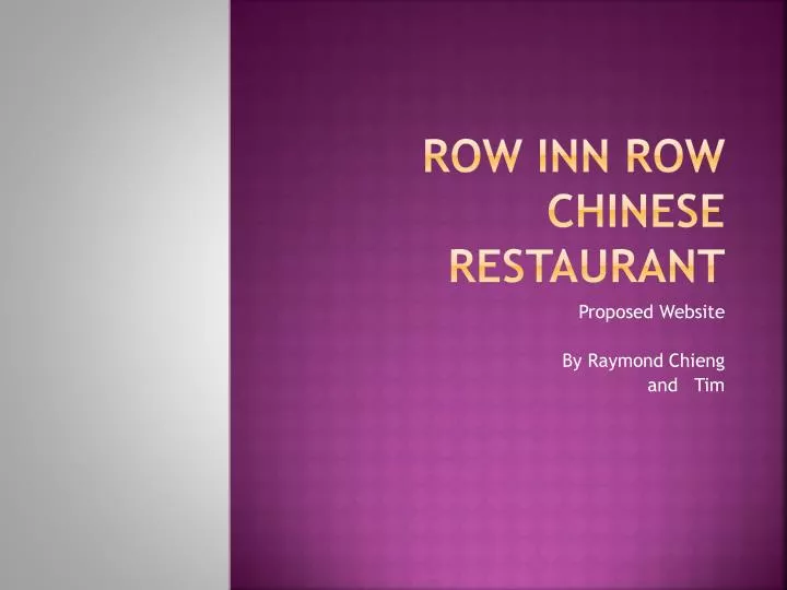 row inn row chinese restaurant