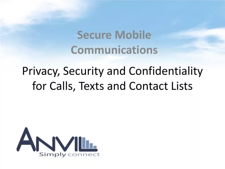 privacy security and confidentiality for calls texts and contact lists