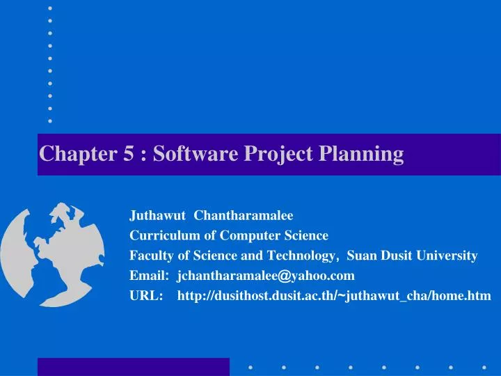 chapter 5 software project planning