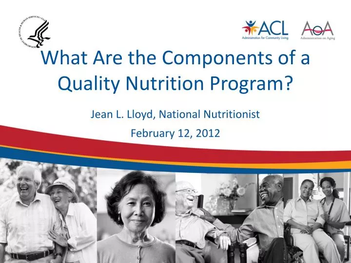 what are the components of a quality nutrition program