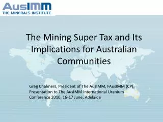 The Mining Super Tax and Its Implications for Australian Communities