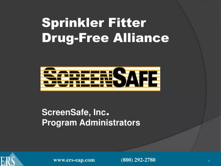 sprinkler fitter drug free alliance