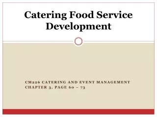Catering Food Service Development