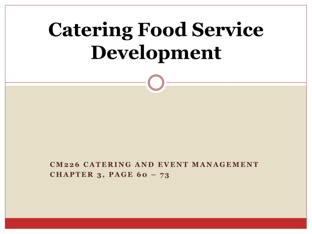 PPT - Catering Food Service Development PowerPoint Presentation, free ...