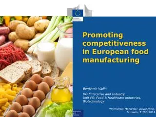 Promoting competitiveness in European food manufacturing