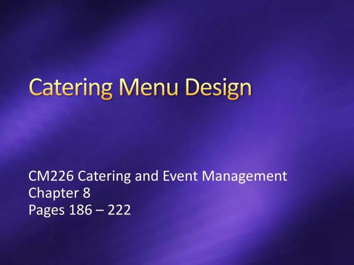 catering menu design