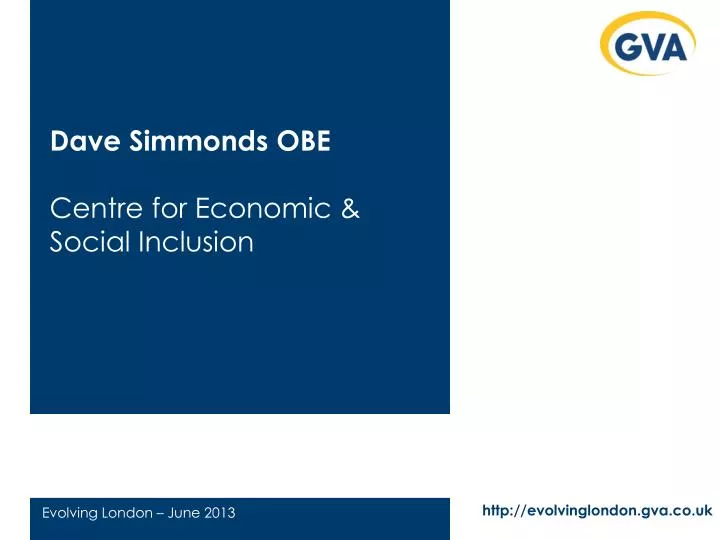 dave simmonds obe centre for economic social inclusion