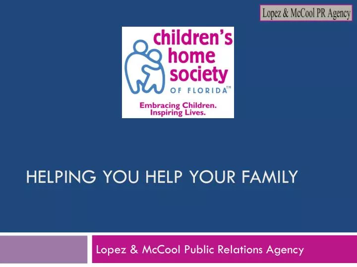 helping you help your family