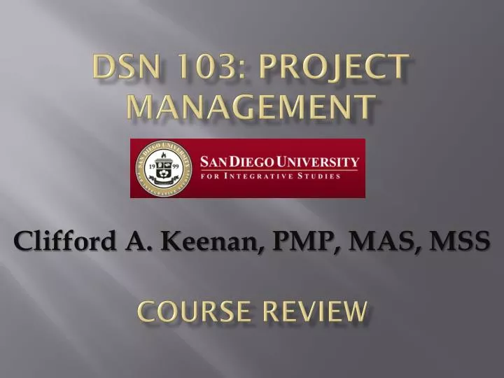 dsn 103 project management