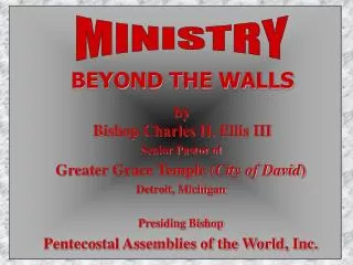 BEYOND THE WALLS by Bishop Charles H. Ellis III