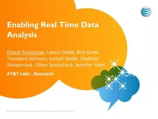 Enabling Real Time Data Analysis