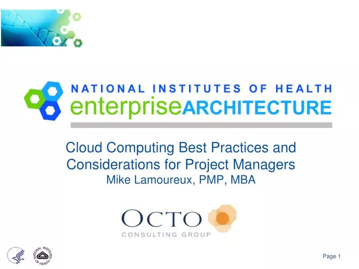 cloud computing best practices and considerations for project managers mike lamoureux pmp mba
