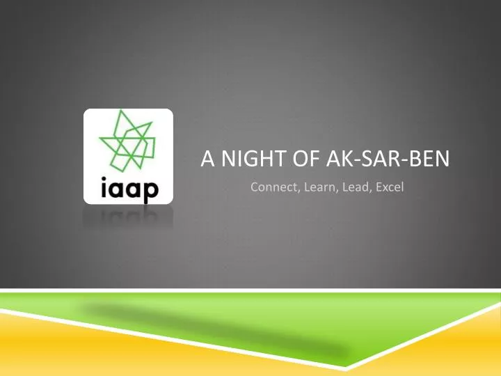 a night of ak sar ben