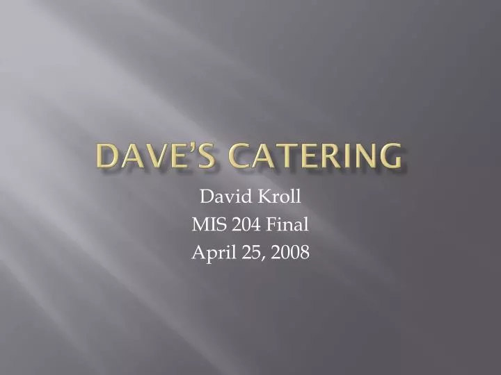 dave s catering