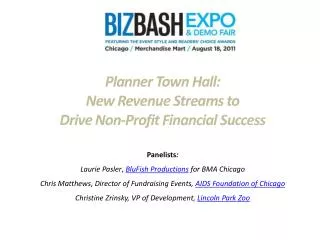 Planner Town Hall: New Revenue Streams to Drive Non-Profit Financial Success