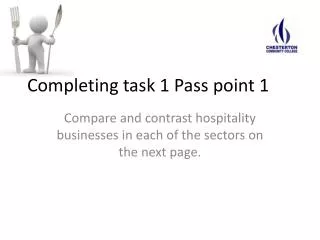 Completing task 1 Pass point 1