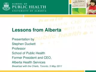 Lessons from Alberta