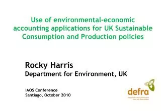Rocky Harris Department for Environment, UK