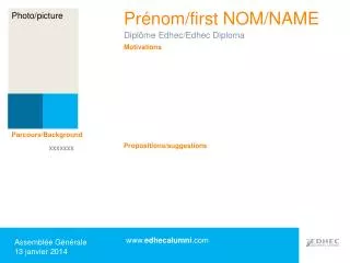 Prénom/first NOM/NAME