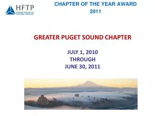 CHAPTER OF THE YEAR AWARD 2011