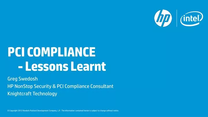 pci compliance lessons learnt