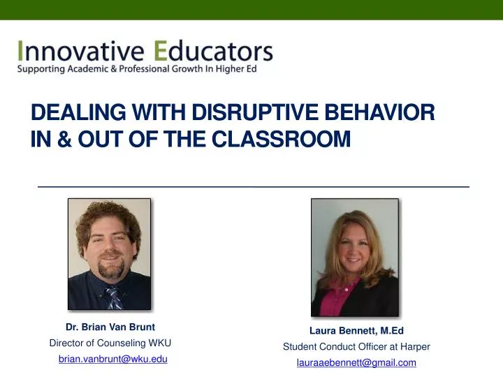 dealing with disruptive behavior in out of the classroom