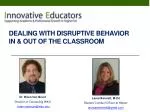Dealing With Disruptive Behavior In &amp; Out Of The Classroom