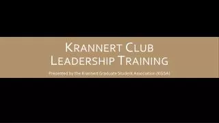 Krannert Club Leadership Training