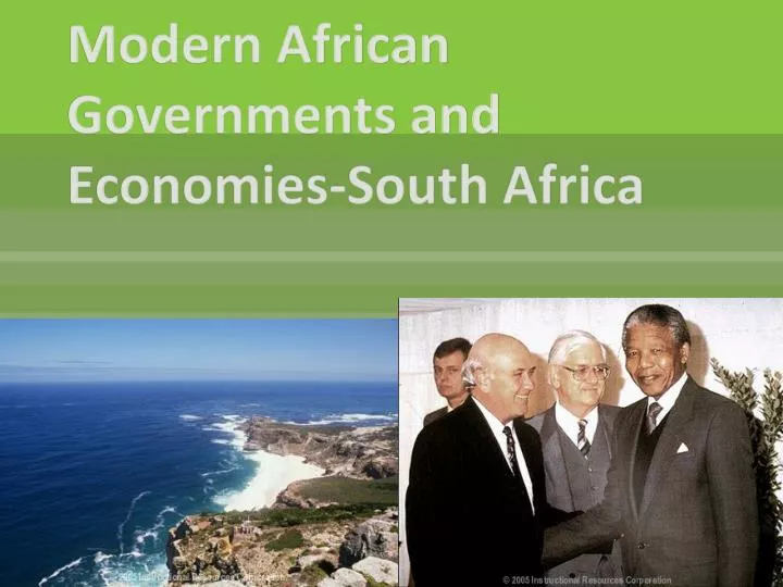 modern african governments and economies south africa