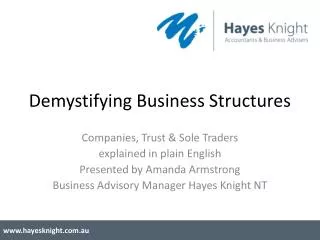 Demystifying Business Structures