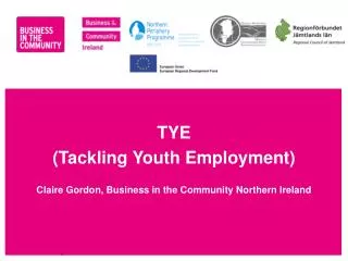TYE (Tackling Youth Employment) Claire Gordon, Business in the Community Northern Ireland