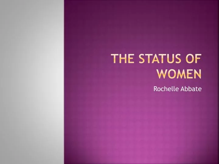 the status of women