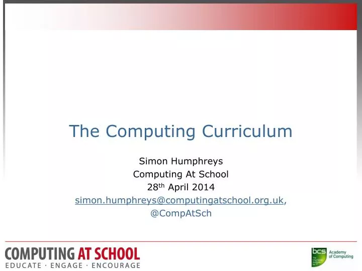 the computing curriculum