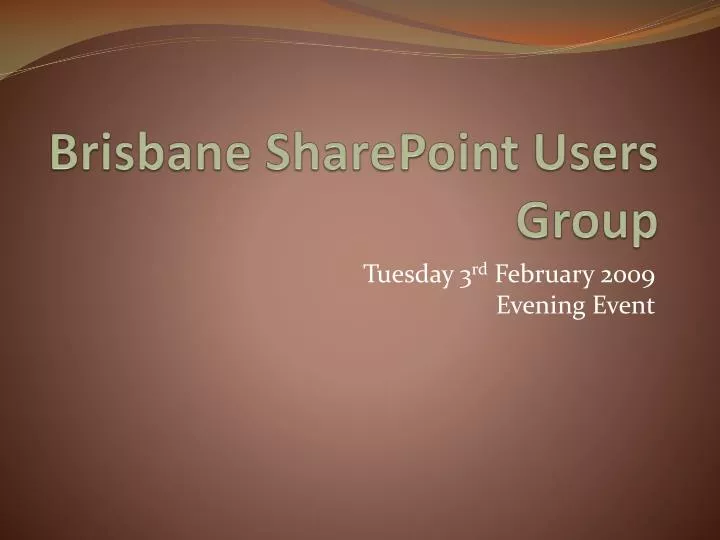 brisbane sharepoint users group