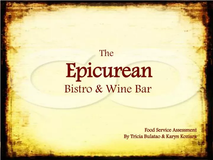 the epicurean