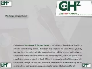 Solution : THE WHAT Cre 8tiv Handz initiative kick-start kit