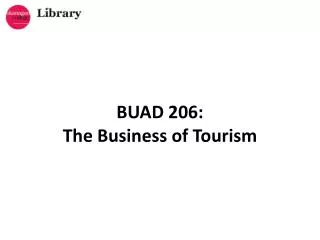 BUAD 206: The Business of Tourism