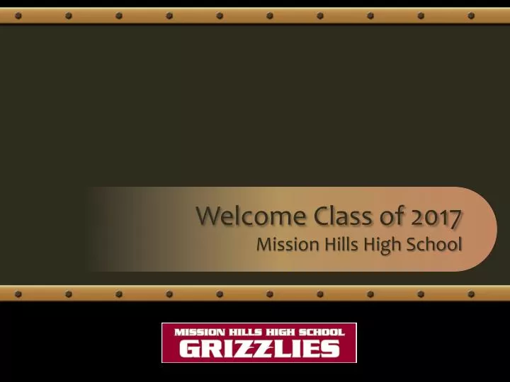 welcome class of 2017