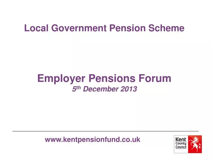 local government pension scheme employer pensions forum 5 th december 2013